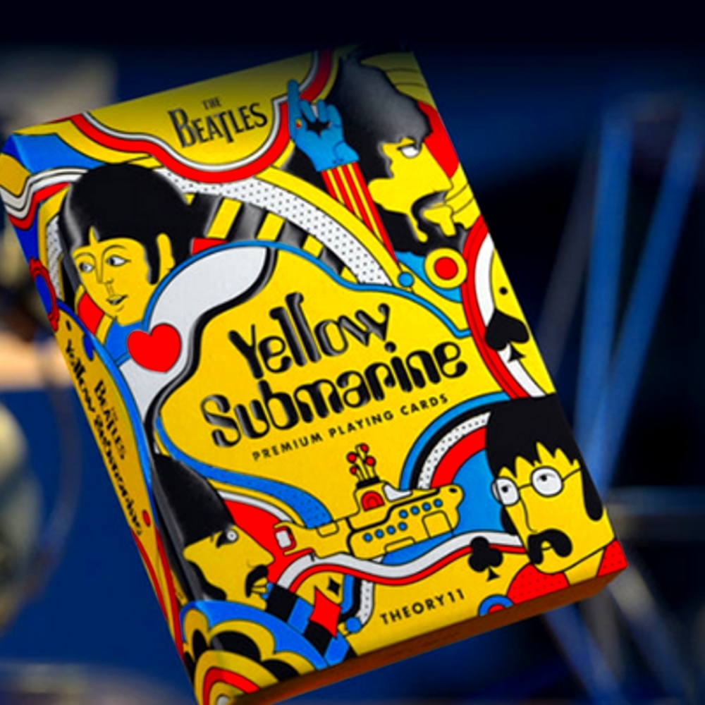 RARE THE BEATLES YELLOW SUBURBAN PLAYING CARDS